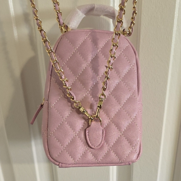 Pink Quilted Mini Backpack - Picture 4 of 4